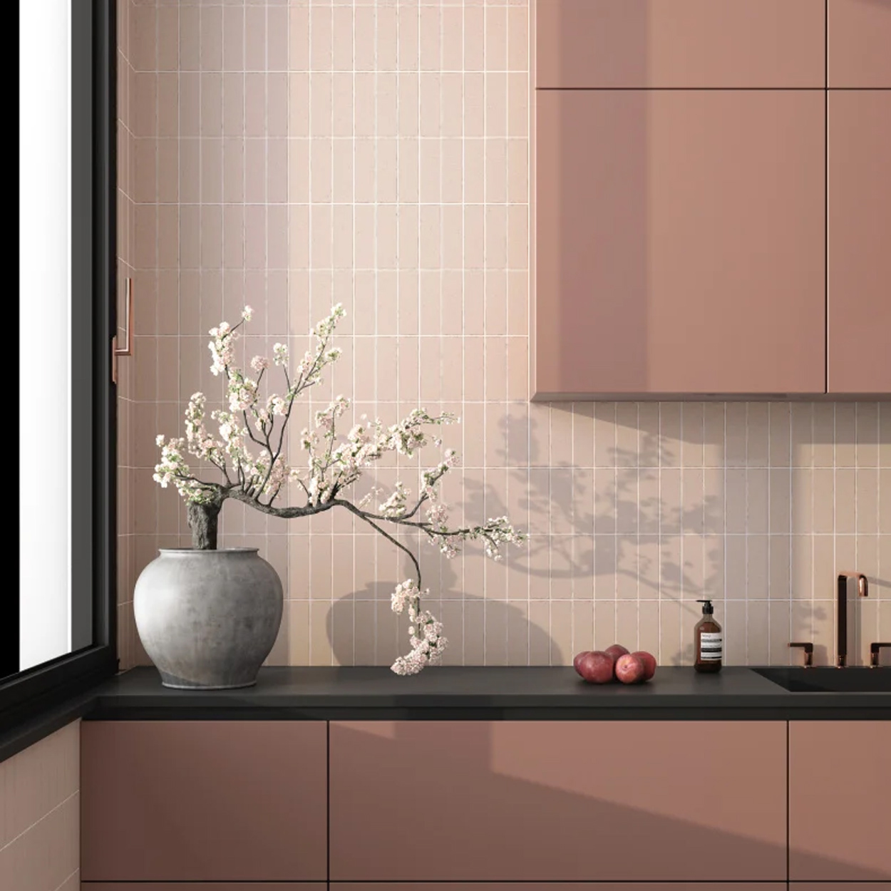 Equipe Ceramicas Kalma Rose mat 6x18.6cm
